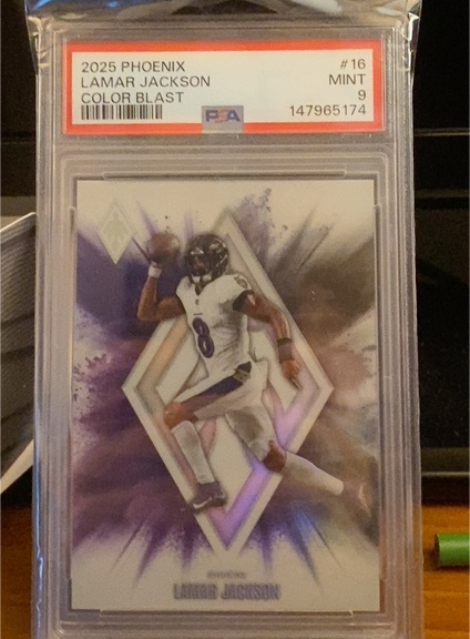 2025 Panini Phoenix Color Blast #16 Lamar Jackson — front