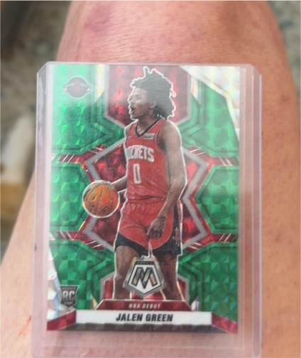 2021-22 Panini Mosaic #262 Jalen Green Green Mosaic NBA Debut Rookie — front