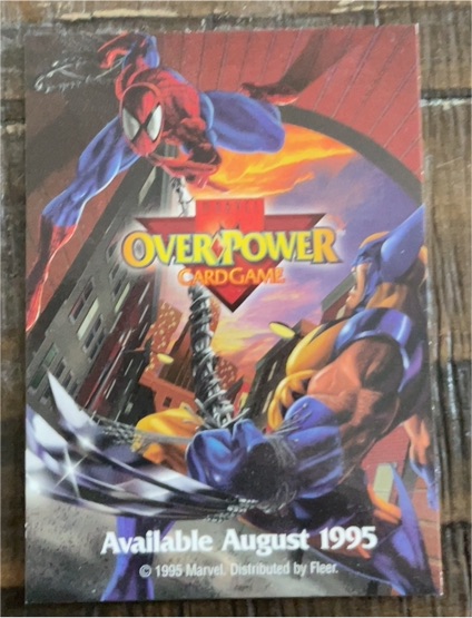 1995 Marvel OverPower Card Game Promo Spider-Man Wolverine — front