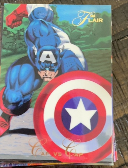 1994 Flair Marvel Annual #65 Cap vs Cap Captain America — front