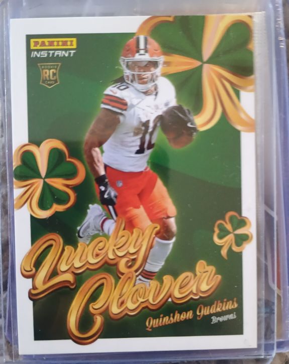 2025 Panini Instant #13 Quinshon Judkins Lucky Clover — front