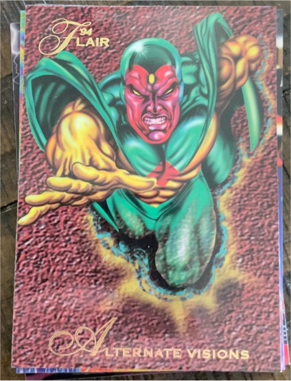 1994 Flair Marvel Annual #103 Alternate Visions Vision — front