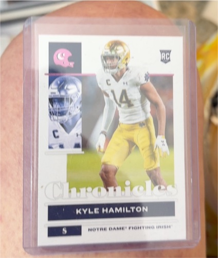 2022 Panini Chronicles Draft Picks #4 Kyle Hamilton Rookie RC Notre Dame Fighting Irish — front