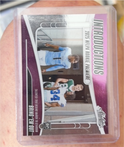 2025 Panini Absolute Introductions #I-CWD Bring 'Em Out Cam Ward/Mason Taylor/Jaydon Blue — front