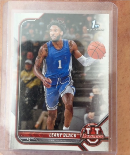 2021-22 Bowman University #41 Leaky Black — front