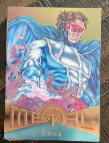 1995 Fleer Marvel Metal #64 Justice — front