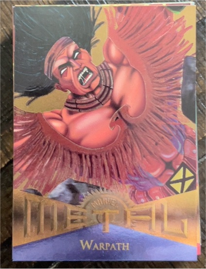 1995 Fleer Marvel Metal #123 Warpath — front