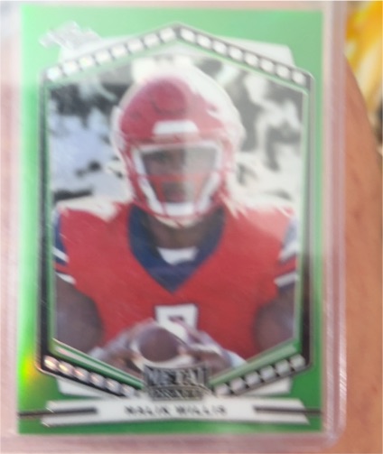 2022 Leaf Metal Draft Green Mojo Portrait #P-MW1 Malik Willis — front