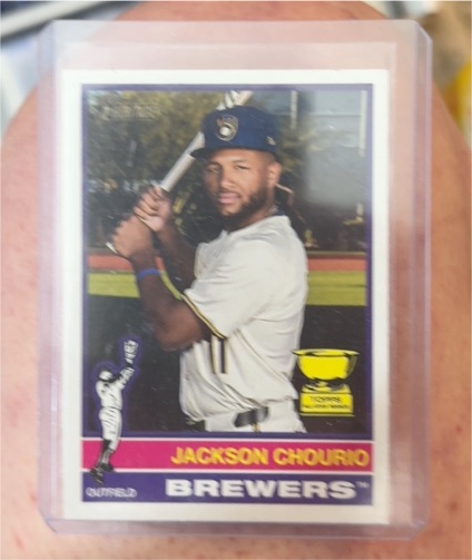 2025 Topps Heritage #106 Jackson Chourio Rookie Cup — front