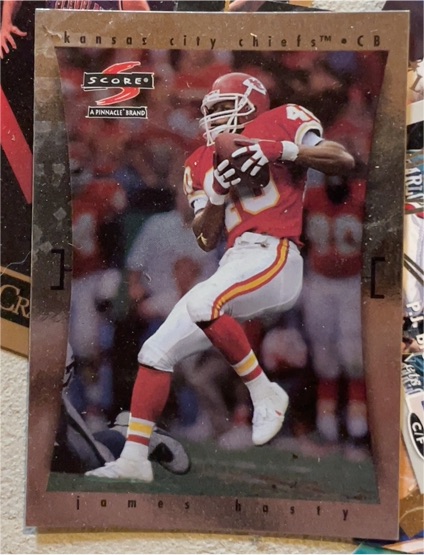 1997 Score #144 James Hasty Kansas City Chiefs — front