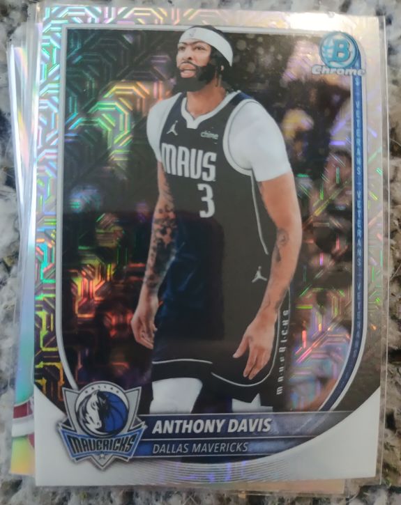 2025-26 Bowman Chrome #BCV-131 Anthony Davis Mojo Refractor Dallas Mavericks — front