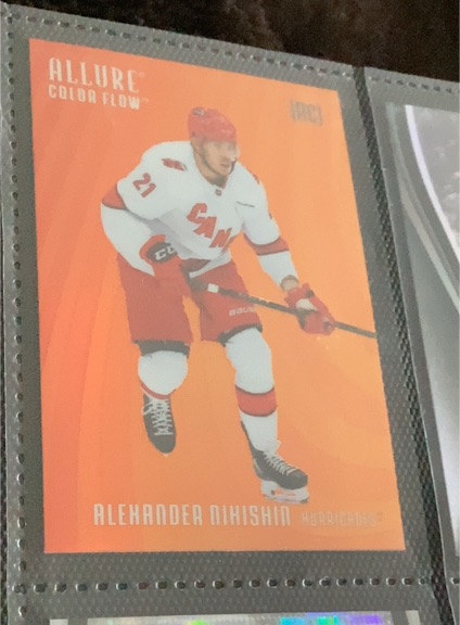 2025-26 Upper Deck Allure Color Flow Red-Orange #CF-3 Alexander Nikishin — front