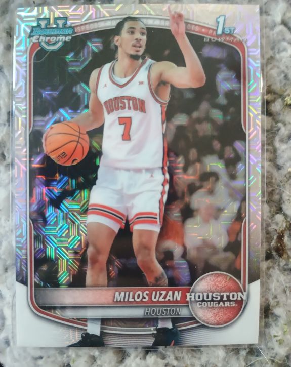2025 Bowman Chrome #BCP-40 Milos Uzan — front