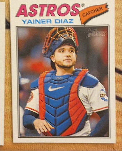 2026 Topps Heritage #219 Yainer Diaz — front