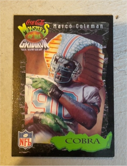 1994 Coca-Cola Monsters of the Gridiron #18 Marco Coleman — front