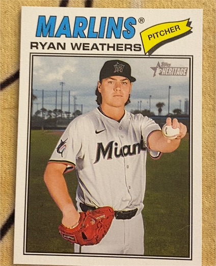2026 Topps Heritage #307 Ryan Weathers — front