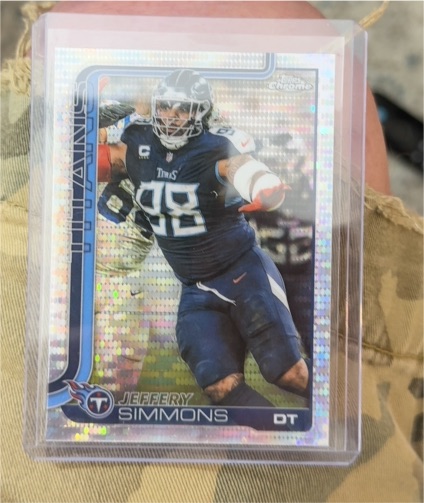 2025 Topps Chrome #289 Jeffery Simmons Pulsar Refractor — front
