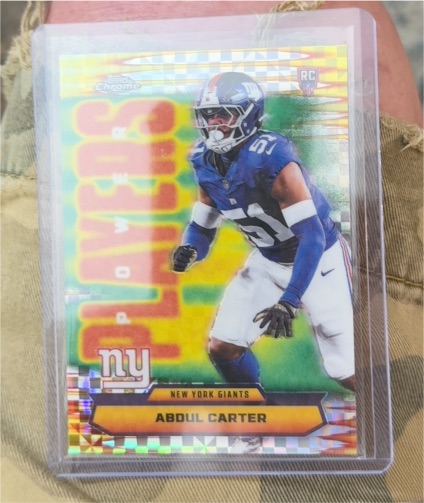 2025 Topps Chrome #PP-40 Abdul Carter Power Players X-FRACTOR Rookie — front