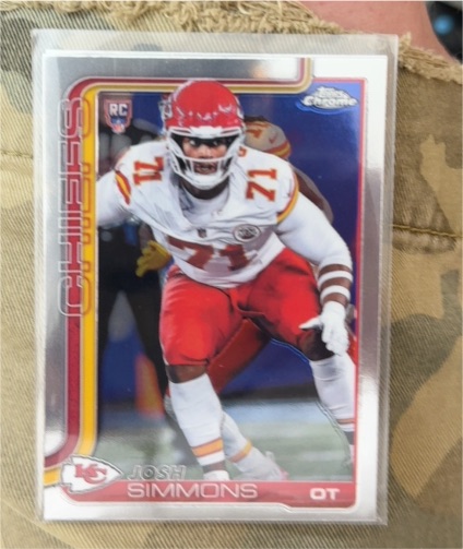 2025 Topps Chrome #304 Josh Simmons — front