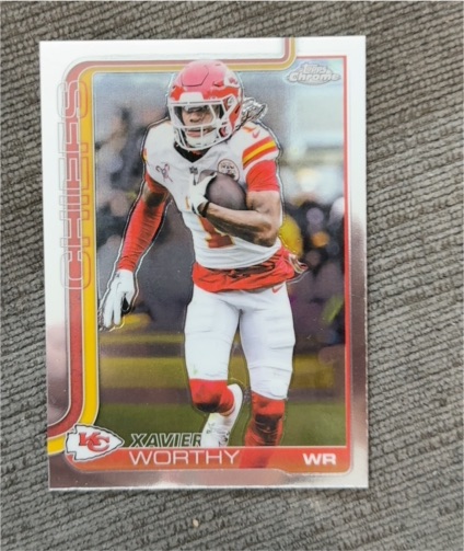 2025 Topps Chrome #145 Xavier Worthy — front