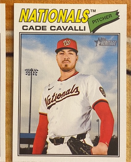 2023 Topps Heritage #188 Cade Cavalli — front