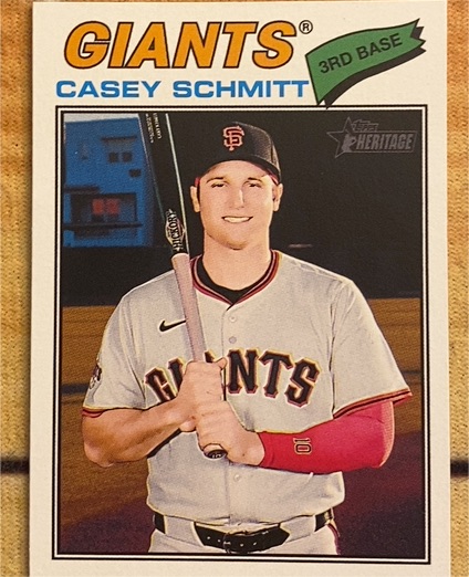 2026 Topps Heritage #27 Casey Schmitt — front