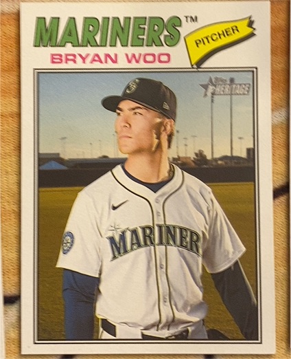 2026 Topps Heritage #99 Bryan Woo — front