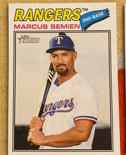 2025 Topps Heritage #400 Marcus Semien Texas Rangers — front