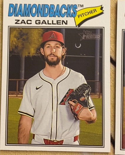 2026 Topps Heritage #254 Zac Gallen Arizona Diamondbacks — front