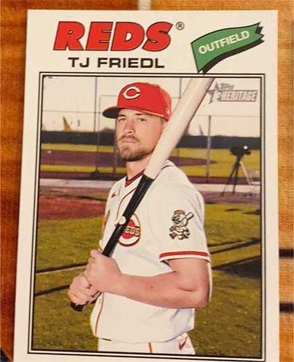 2026 Topps Heritage #296 TJ Friedl — front
