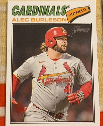 2026 Topps Heritage #165 Alec Burleson — front