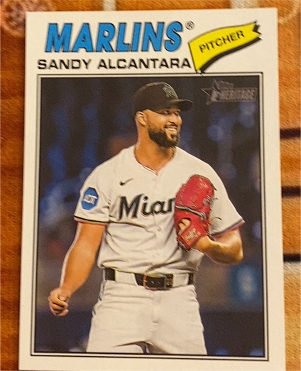 2026 Topps Heritage #76 Sandy Alcantara — front