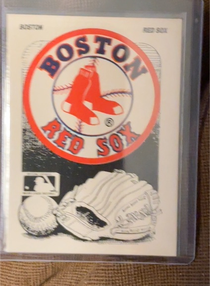 1987 Fleer Boston Red Sox Logo Sticker — front