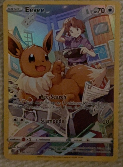 2022 Pokémon SWSH09: Brilliant Stars Trainer Gallery #TG11/TG30 Eevee — front