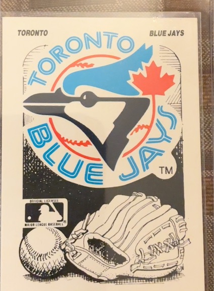1987 Fleer Toronto Blue Jays Logo Card Sticker — front