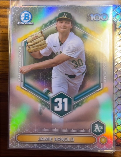 2026 Bowman Chrome Top 100 #BTP-31 Jamie Arnold — front