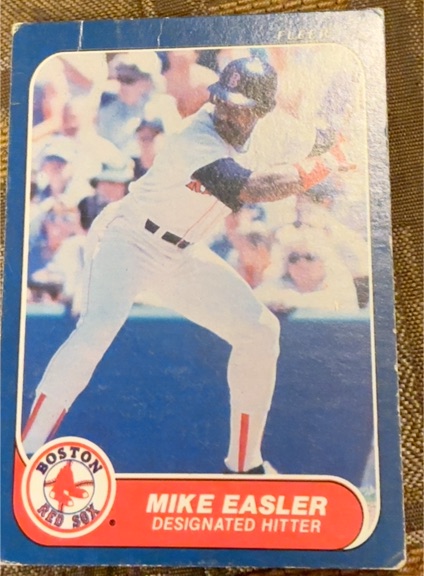 1986 Fleer #347 Mike Easler Boston Red Sox — front