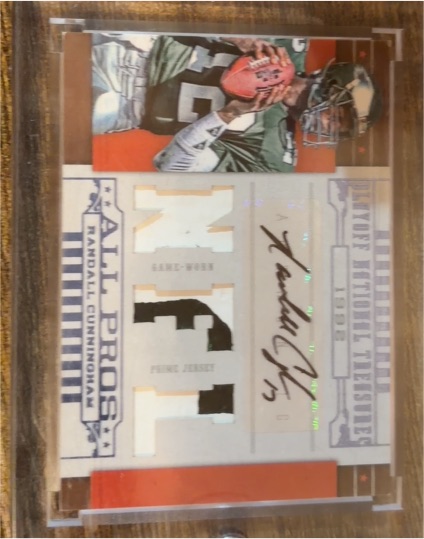 2008 National Treasures NFL All Pros Prime Jersey Randall Cunningham — front