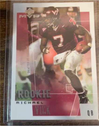 2001 Upper Deck MVP #283 Michael Vick Rookie Card — front