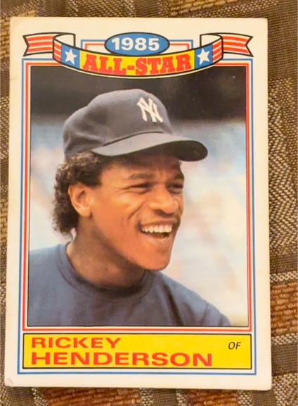 1986 Topps #7 Rickey Henderson — front