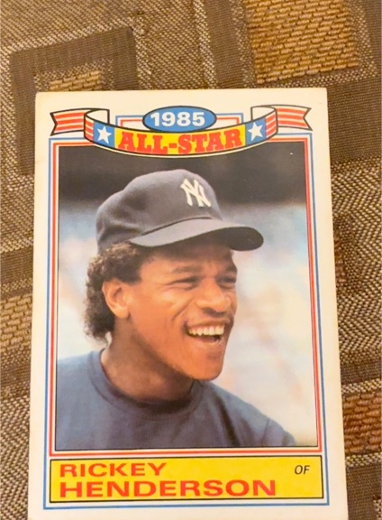 1986 Topps #7 Rickey Henderson — front