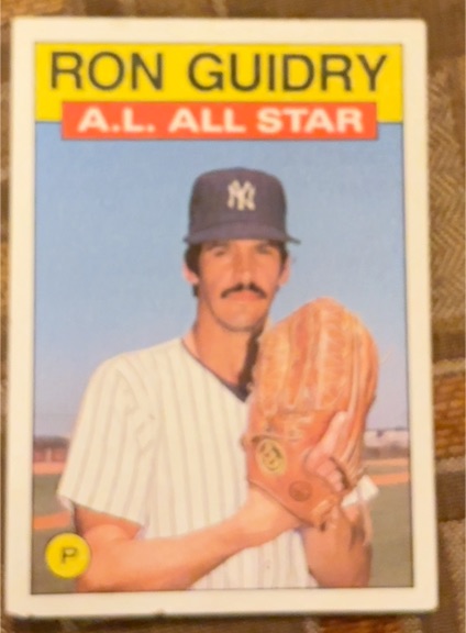1986 Topps #721 Ron Guidry — front