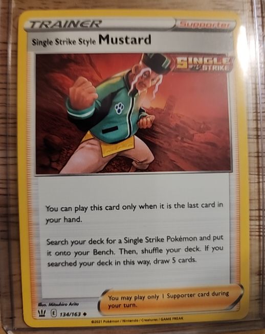 2021 Pokémon Battle Styles #134 Single Strike Style Mustard — front