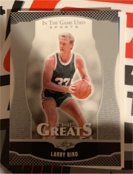 2024 Leaf In The Game Used Sports #TG-19 Larry Bird — front