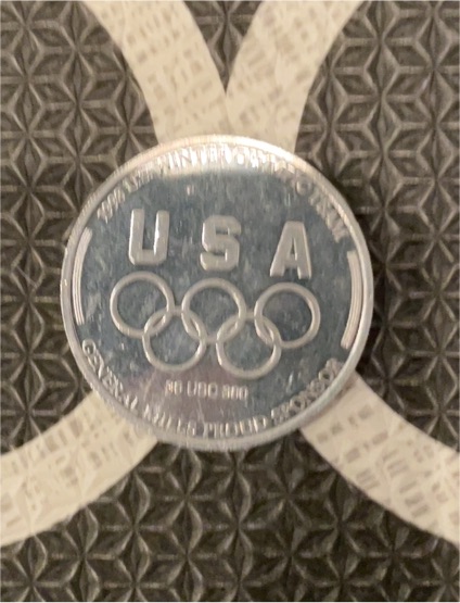 1996 General Mills USA Olympic Team Gymnastics Token — front