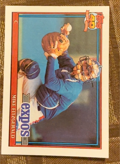 1991 Topps #317 Mike Fitzgerald — front