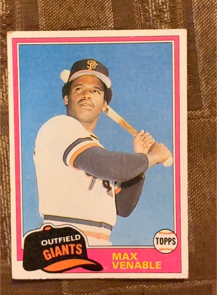 1981 Topps #484 Max Venable — front