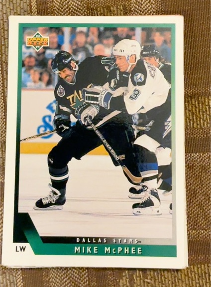 1993-94 Upper Deck #43 Mike McPhee Dallas Stars — front