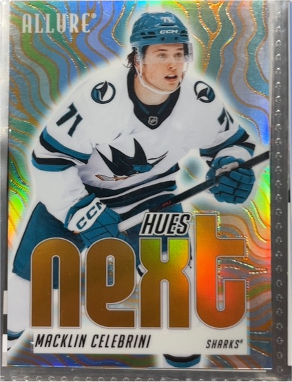 2025-26 Upper Deck Allure Hues Next #HN-12 Macklin Celebrini — front