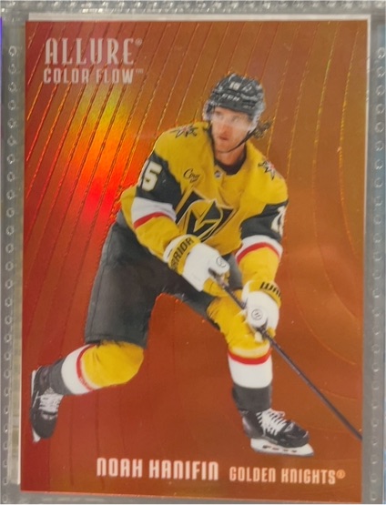 2025-26 Upper Deck Allure #CF-10 Noah Hanifin Color Flow Red-Orange — front